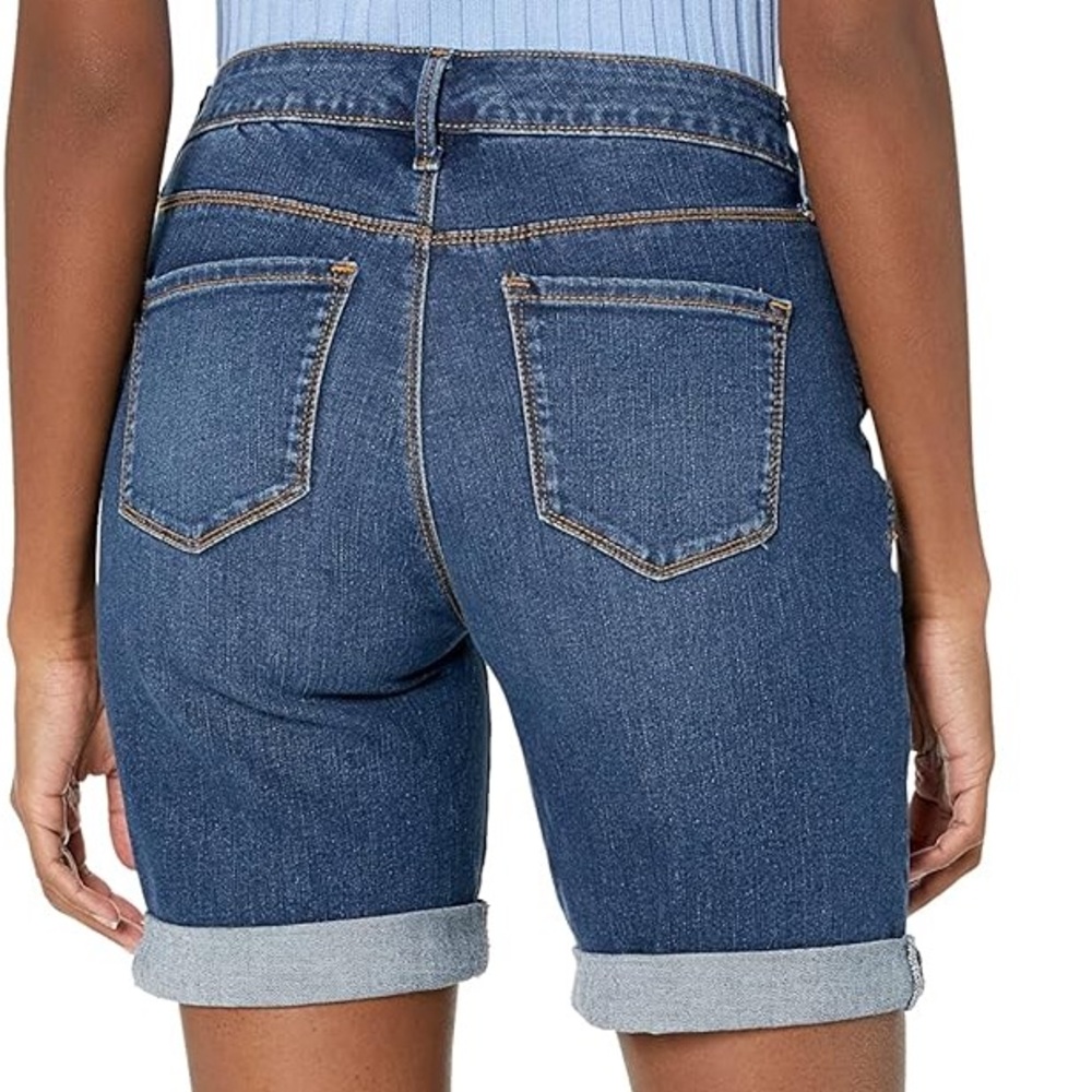 Blue Boyfriend Jeans with Rolled Cuffs